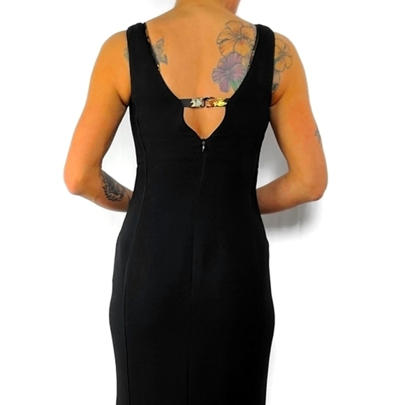 Nicole Miller NYC Long Sheath Dress Size 4 Black - Picture 5 of 6